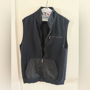 Michael Kors Black Zip Up Vest Size Large Athleisure Casual Layer